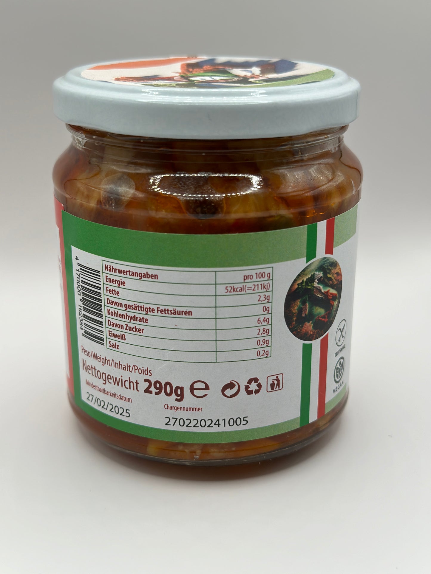 „Sizilianische Caponata - Handwerkliches Erzeugnis“ 50 Stück x 290G