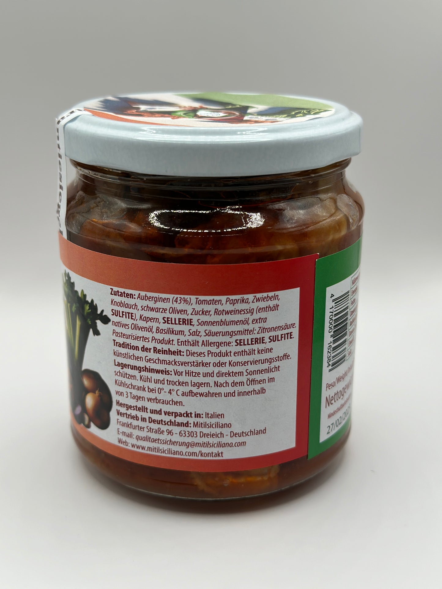 „Sizilianische Caponata - Handwerkliches Erzeugnis“ 50 Stück x 290G